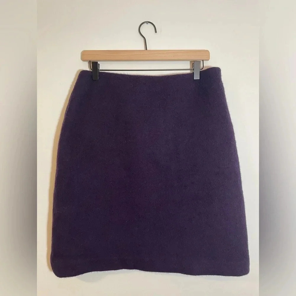 Vintage Field Manor Modern Classics Navy Blue Wool Blend Lined Skirt Warm Sz 14